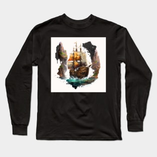 Pirate Ship - the goonies Long Sleeve T-Shirt